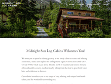 Tablet Screenshot of midnightsunlogcabins.com